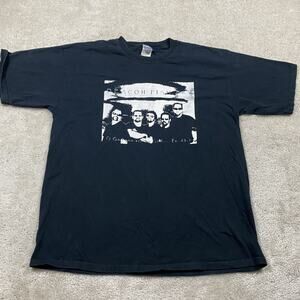 Vintage 90s Deacon Fish Fry Shirt Mens XL Black Band Tee Christian Rock Ps 63:1